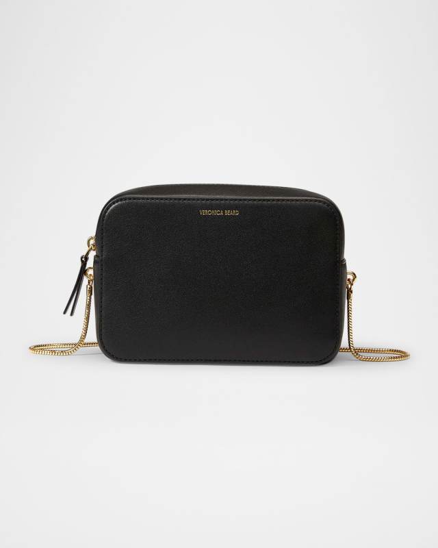 Boxy Chain Leather Crossbody Bag